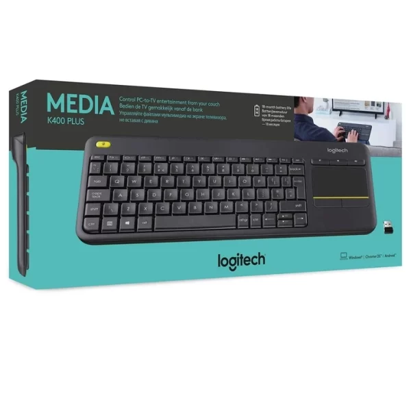 کیبورد بی سیم لاجیتک مدل K400 Plus