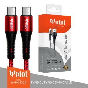 کابل شارژ کنفی دو سر تایپ سی TYPE-C TO TYPE-C ویلوت WELOT W-DC10cc