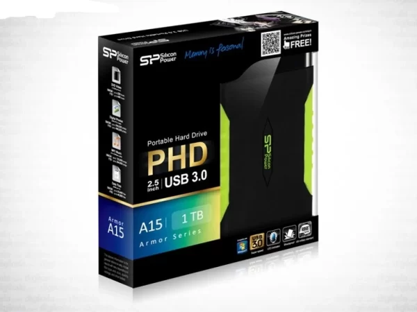 هارد اکسترنال سیلیکون پاور Silicon Power مدل Armor A15 با ظرفیت 2 ترابایت