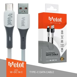 کابل شارژ PVC تایپ سی TYPE-C ویلوت WELOT W-DC14c