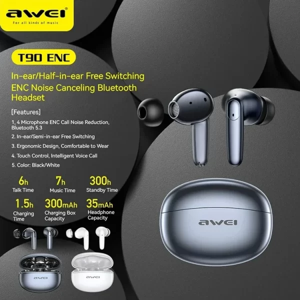 هدفون بی سیم Awei اوی مدل T90